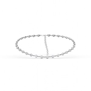 A diamond choker from Fana crafted in 18k white gold.