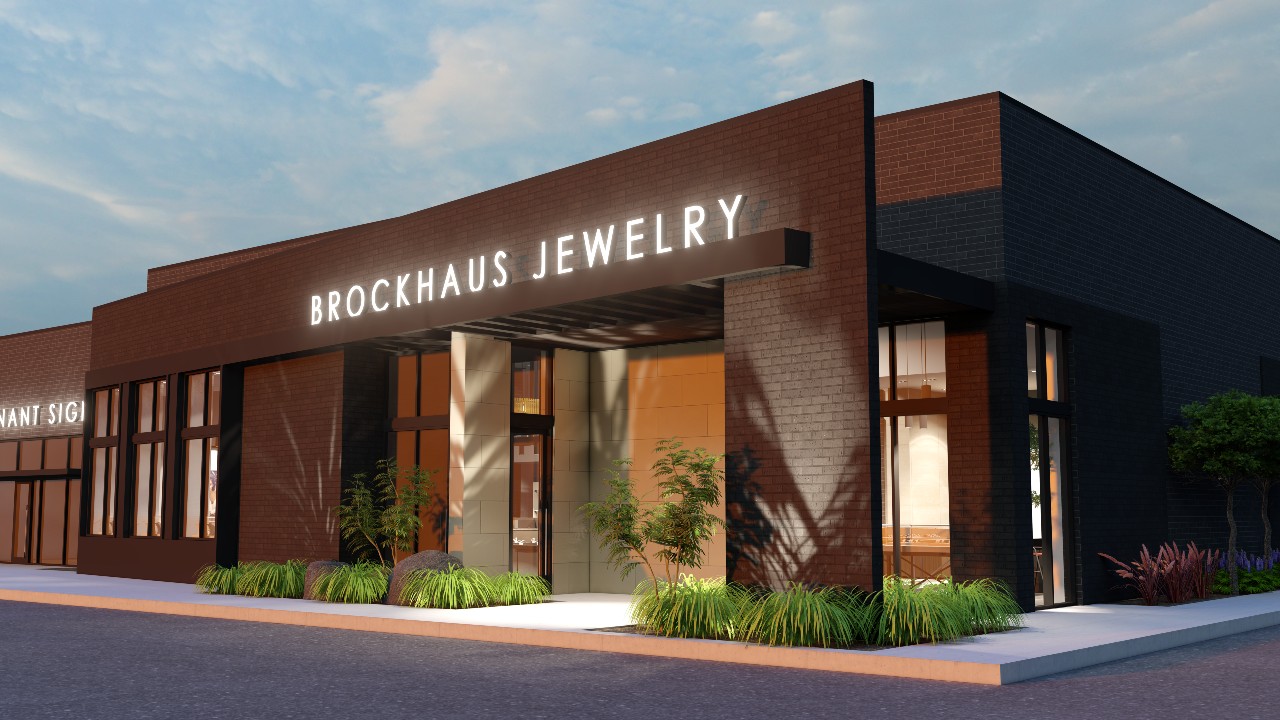 Rendering of what the new Brockhaus Jewelry will look like after completion in 2024.