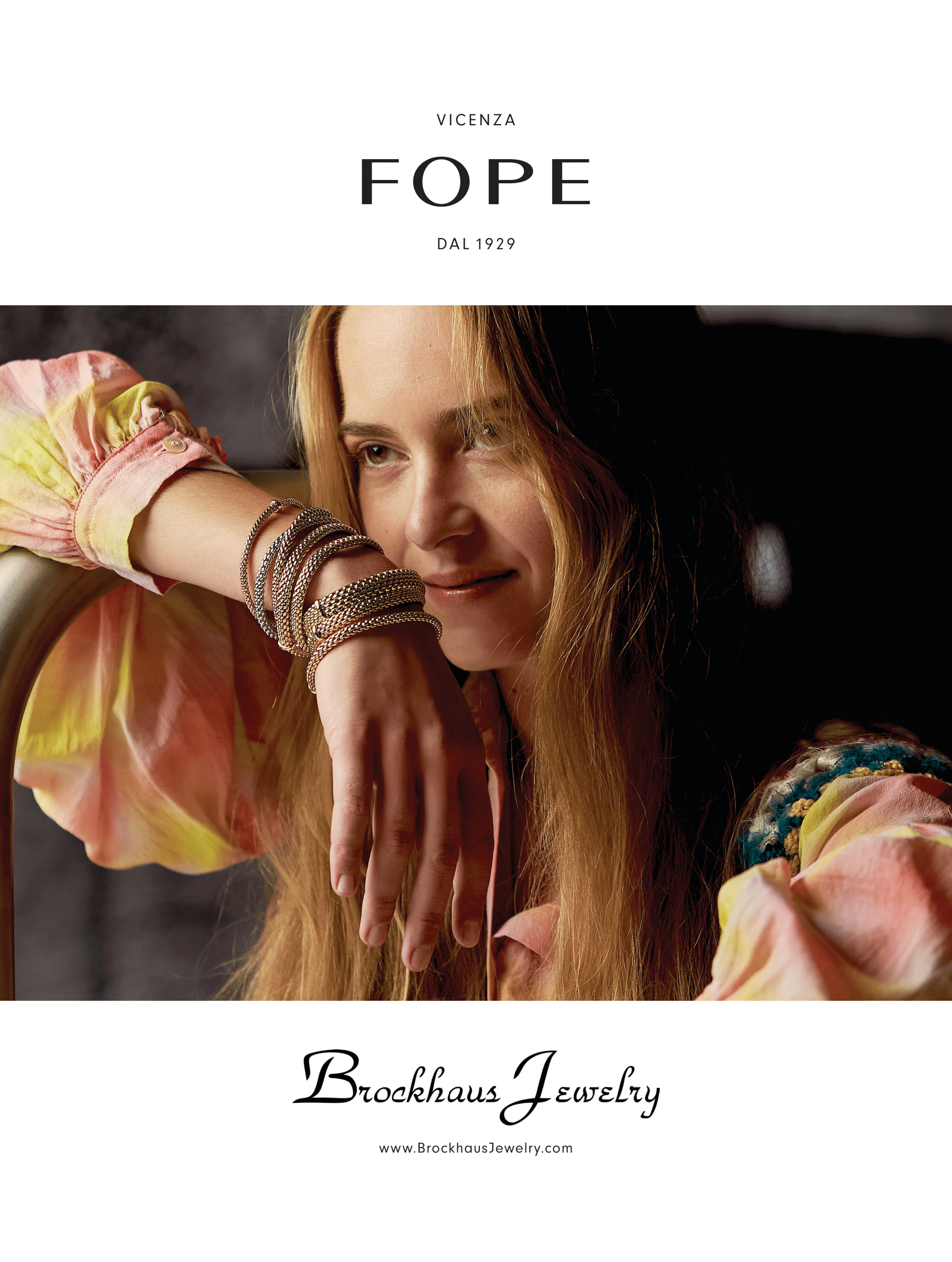 Brockhaus Jewelry ad in Vogue featuring FOPE