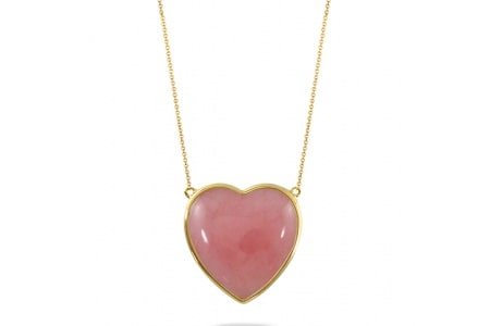 A pink opal heart pendant from Doves by Doron Paloma.