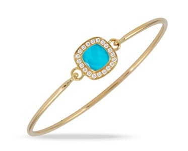 A turquoise bangle from Doves by Doron Paloma.