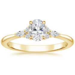 Brockhaus Jewelry Engagement Ring RGL-0.57OVL-14KY-4RND2MQ