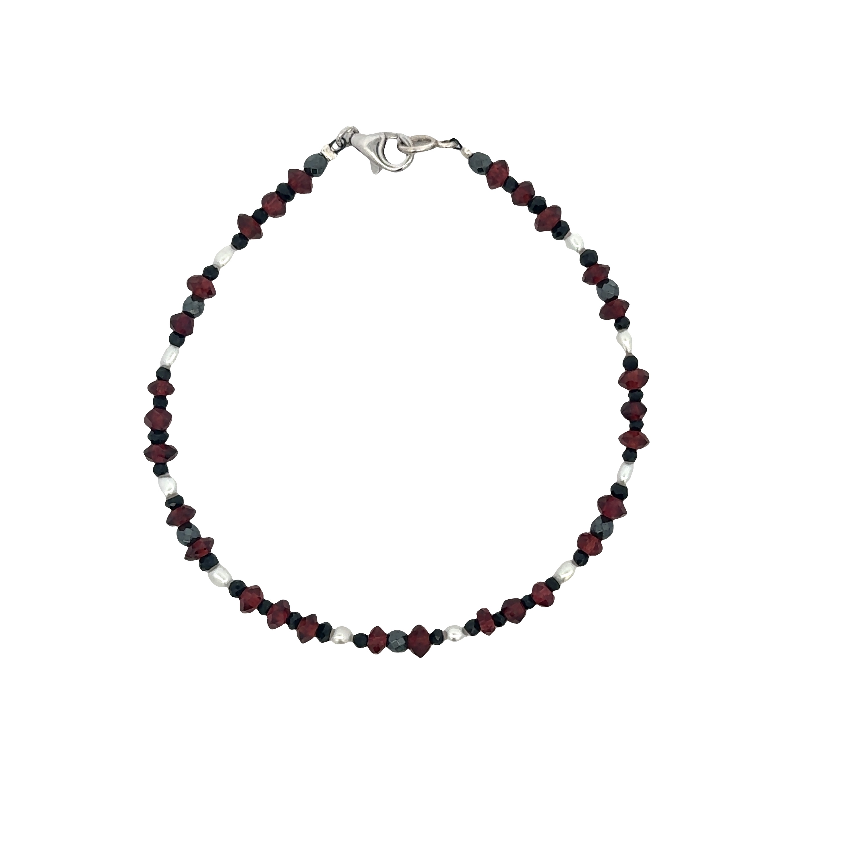 Brockhaus Jewelry Bracelet BB-GAR-BLKSPIN-FWCP-SS-8IN